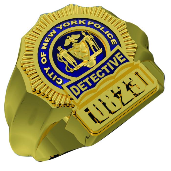 Mens NYPD Detective Shield Ring 1