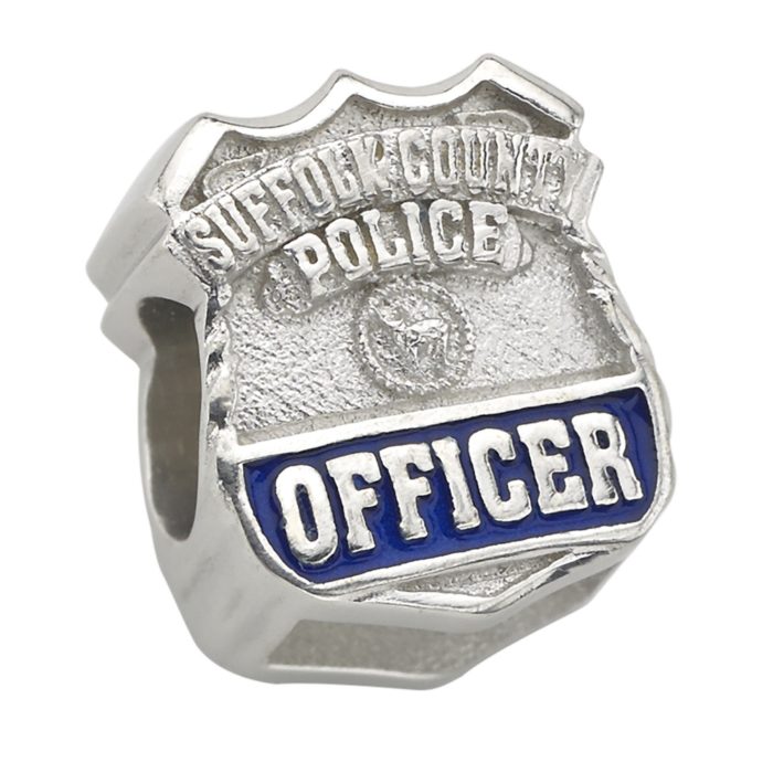 Suffolk County Police Charm - Fits Pandora Bracelet - Sterling Silver 1