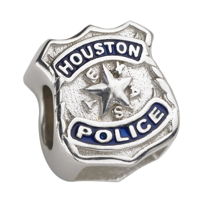 Houston Police Charm - Fits Pandora Bracelets - Sterling Silver 1