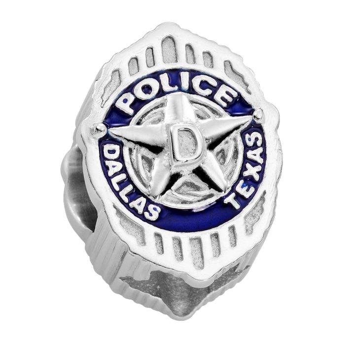 Dallas Police Charm - Fits Pandora Bracelets - Sterling Silver 1