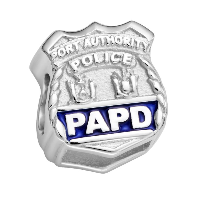 Port Authority Police Charm - PAPD - Fits Pandora Bracelets - Sterling Silver 1