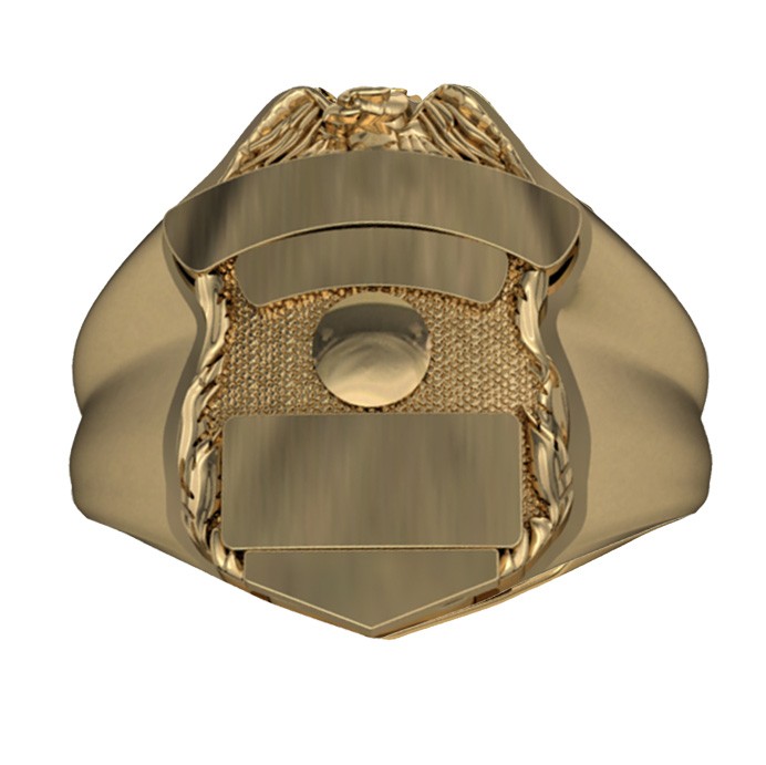 Custom Shape East Coast Style Shield with Top Eagle Ring 1