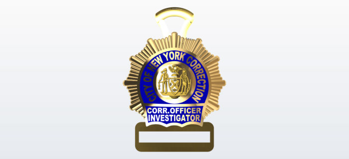 NYC Correction Officer Investigator  - Nickel Size Pendant 1