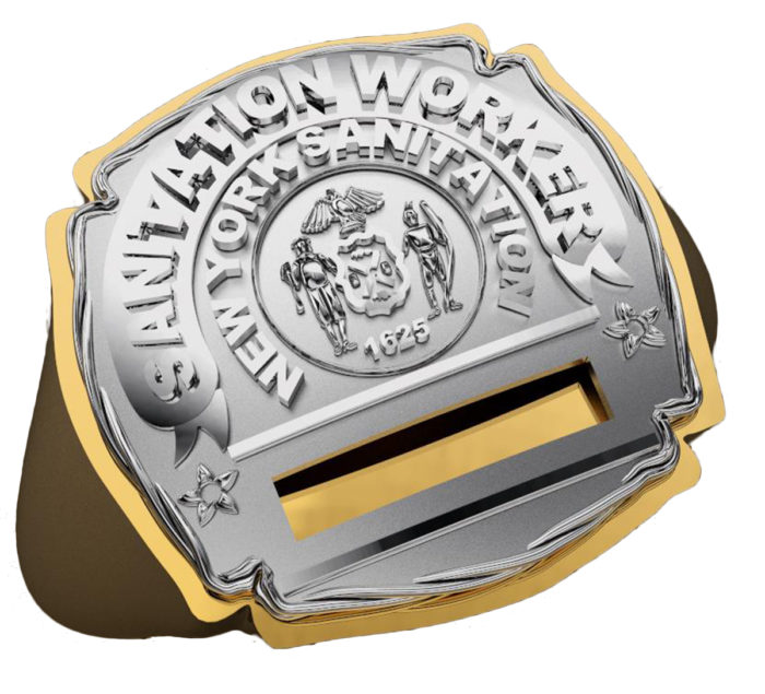 DSNY Sanitation Worker Shape of the Shield Ring 1