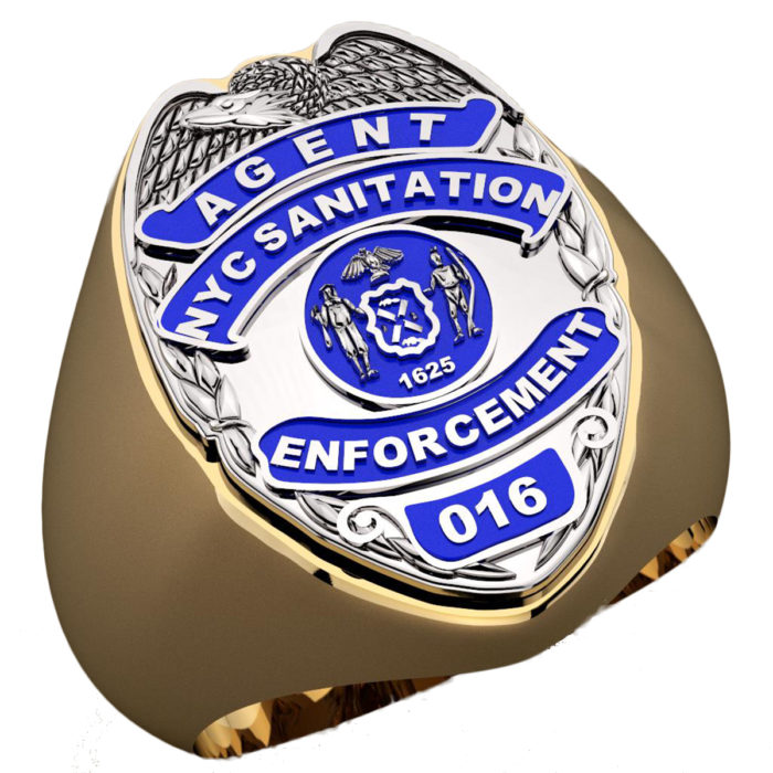 DSNY Enforcement Agent Shape of the Shield Ring 1