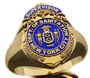 DSNY Supervisor Shape of the Shield Ladies Ring 1