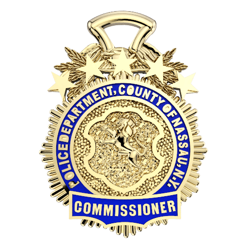 Nassau County PD Commissioner Pendant - Nickel Size Pendant 1
