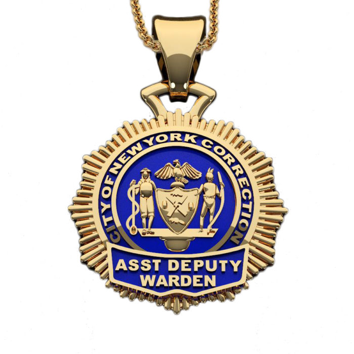 NYC Dept. of Corrections Assistant Warden - Penny Size Pendant 1