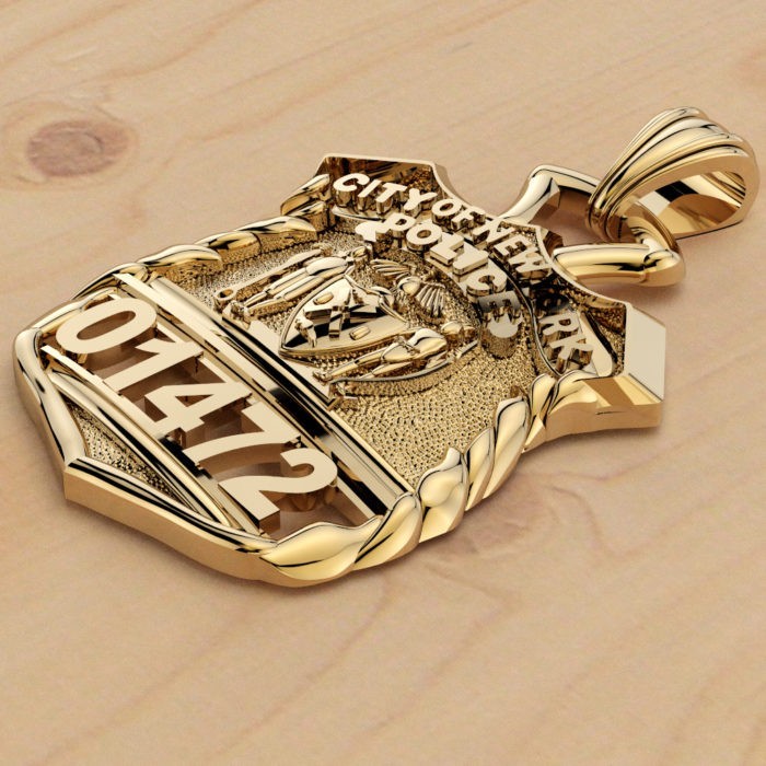 NYPD Police Officer Pendant  - Quarter Size 3