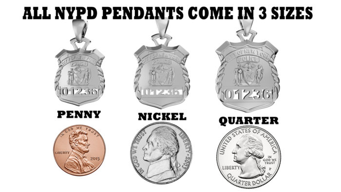 NYC Dept. of Corrections Police Officer - Penny Size Pendant 2