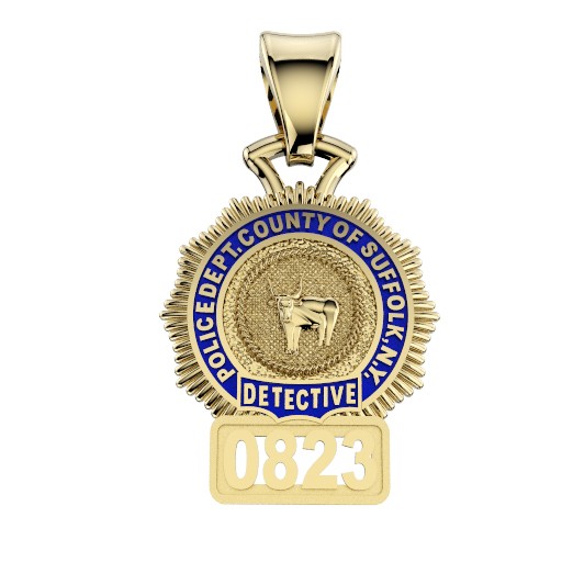 Suffolk County PD Detective Pendant - Nickel Size Pendant 1