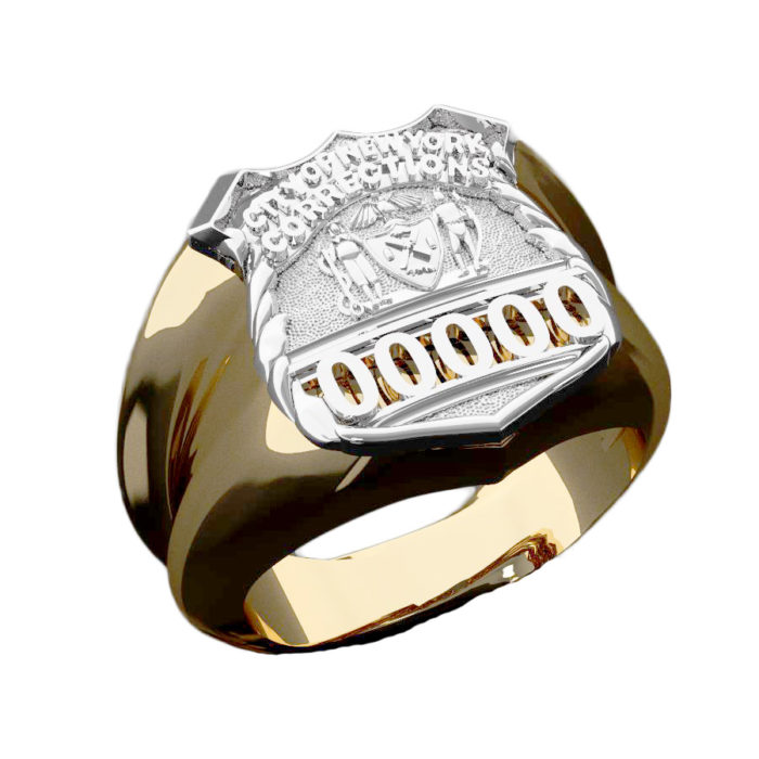 NYC Dept. of Corrections PO Shape of the Shield Ring 1