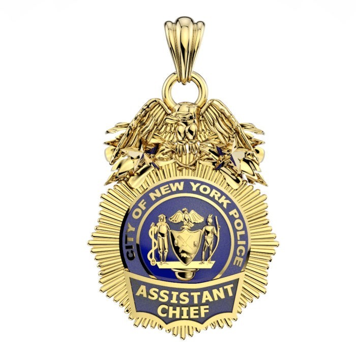 NYPD Assistant Chief Pendant - Quarter Size 1