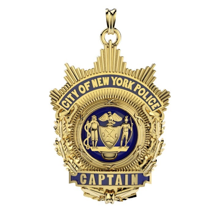 NYPD Captain Pendant  - Nickel Size 1