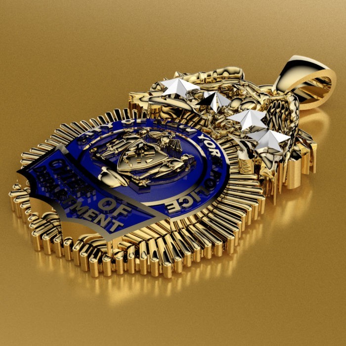 NYPD Chief of Department Pendant - Penny Size 3