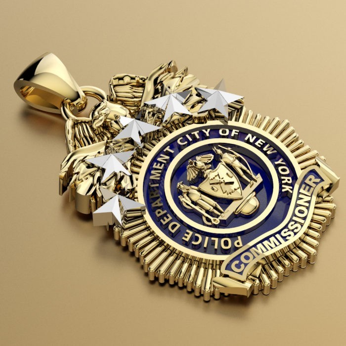 NYPD Commissioner Pendant - Penny Size 2