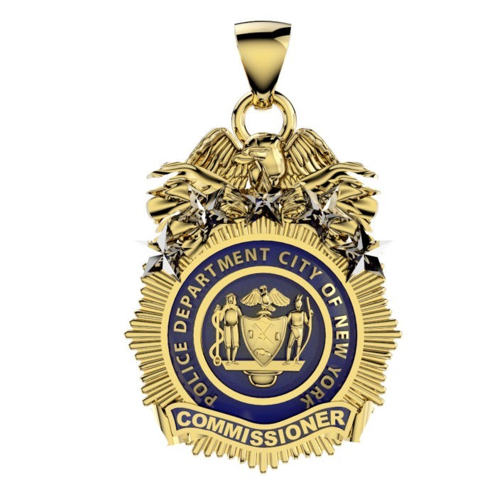 NYPD Commissioner Pendant - Quarter Size 1