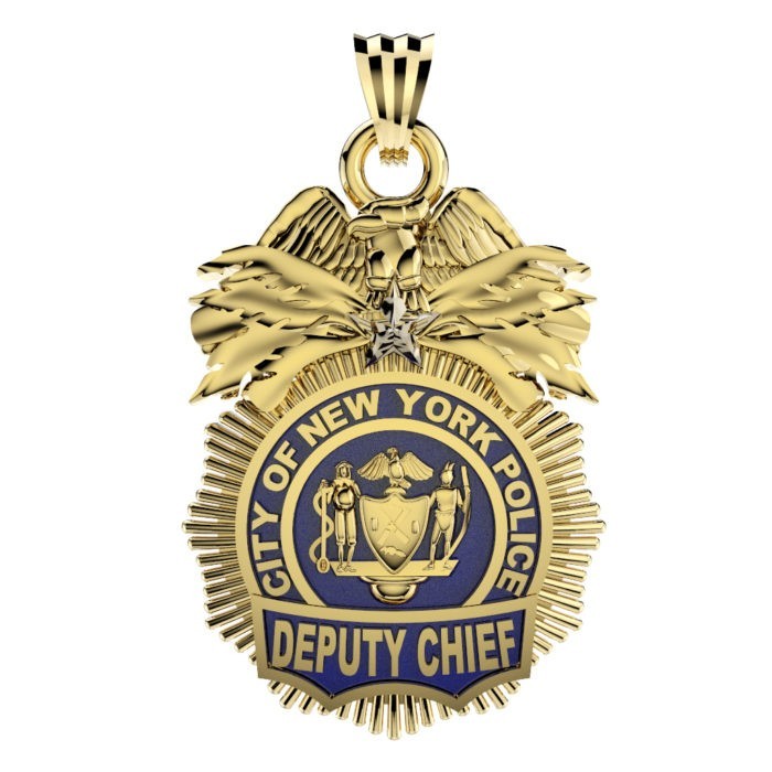 NYPD Deputy Chief Pendant - Quarter Size 1