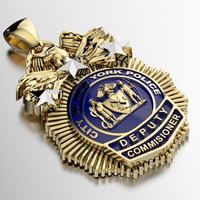 NYPD Deputy Commissioner Pendant - Quarter Size 3