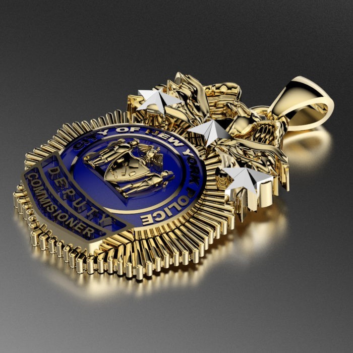 NYPD Deputy Commissioner Pendant - Penny Size 3