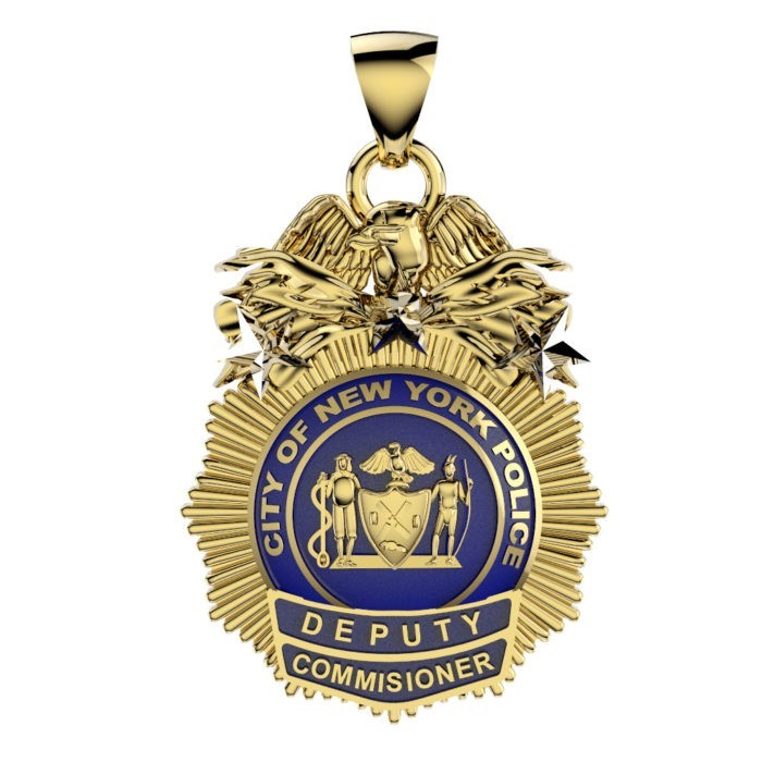 NYPD Deputy Commissioner Pendant  - Nickel Size 1