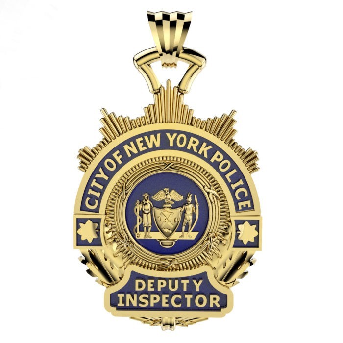 NYPD Deputy Inspector Pendant  - Nickel Size 1