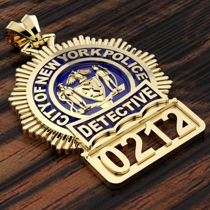 NYPD Detective Pendant  - Nickel Size 2