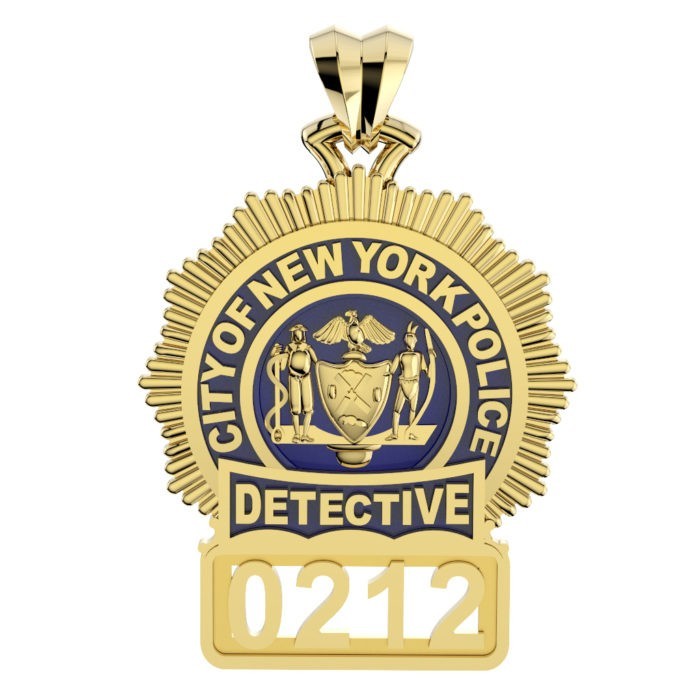 NYPD Detective Pendant  - Nickel Size 1
