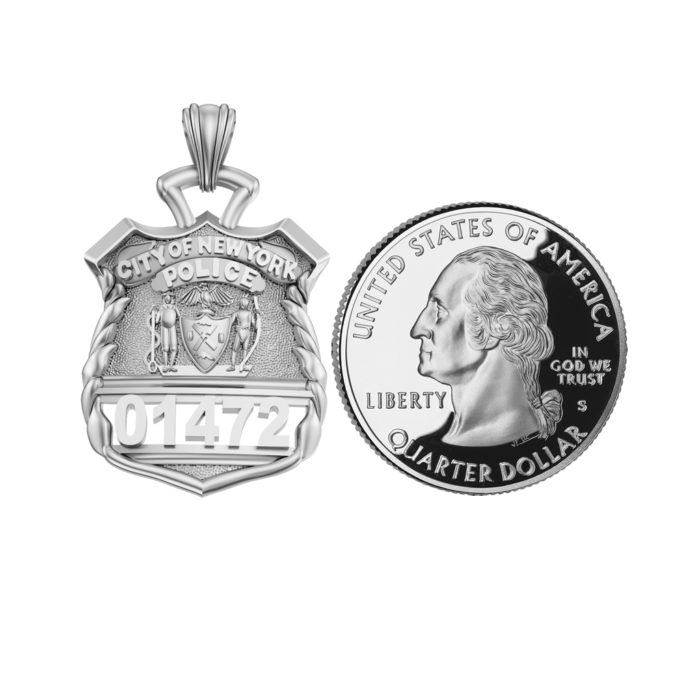 NYPD Police Officer Pendant  - Quarter Size 5