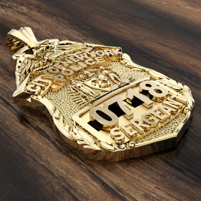 NYPD Sergeant Pendant - Penny Size 3