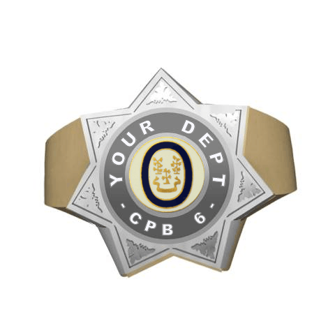 Custom 7 Point Sheriff’s Style Shield Ring 2