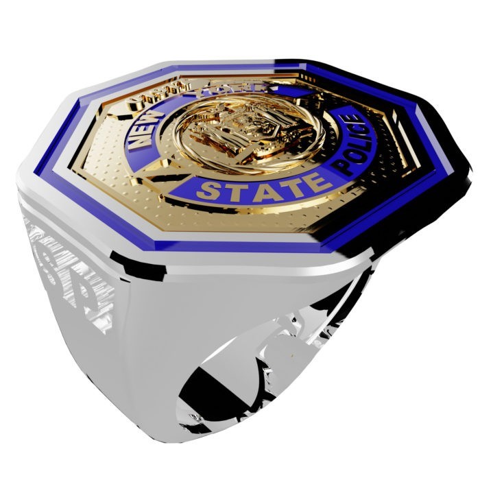 Men’s New York State Police Thin Blue Line Ring 4