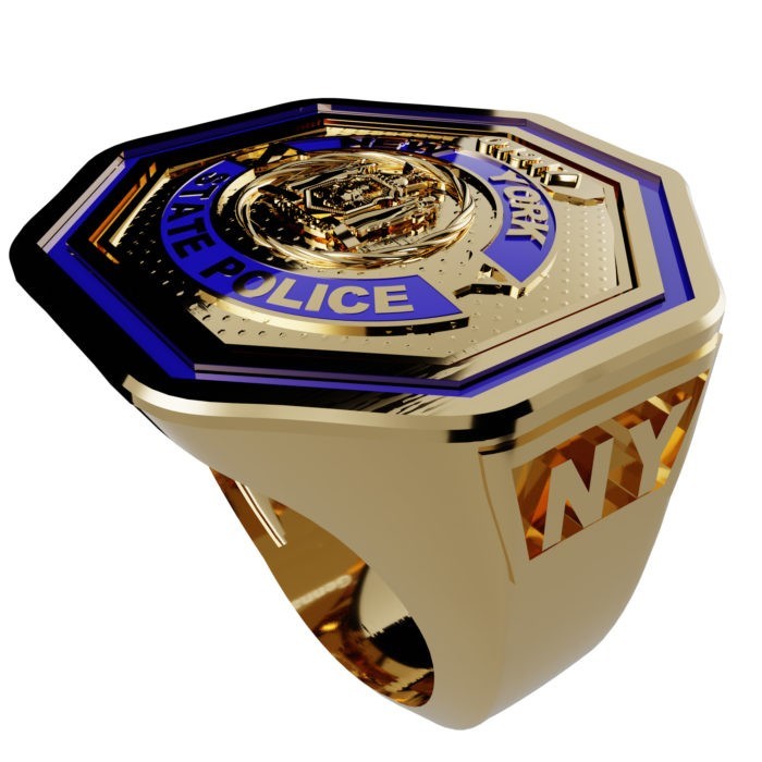 Men’s New York State Police Thin Blue Line Ring 2