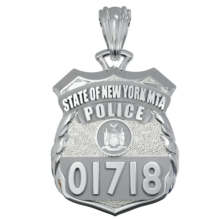 MTA Police Officer Pendant – Nickel Size 1